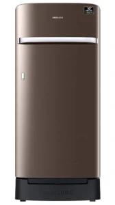 samsung 189l 5 star inverter direct cool single door refrigerator appliance (rr21c2h25dx/hl,luxe brown) base stand drawer 2023 model